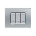 Ver imagem 1 de Placa Quadrada Living Light 4x2,3 Postos Nikel - Btcino