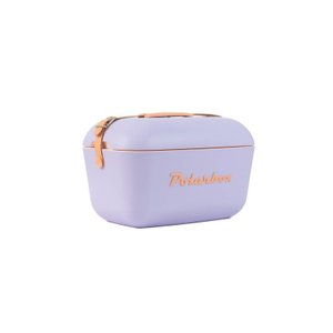 Bolsa Térmica Cooler Retrô com Alça em Couro 12 Litros - Polarbox - Lilás Inverno