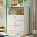 Ver imagem 1 de Cômoda Infantil 3 Gavetas e Nicho 1330 Espresso Móveis