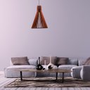Ver imagem 2 de Luminária Teto tipo Pendente FUNIL MDF - Completa:Marrom