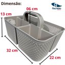 Ver imagem 2 de Cesto Organizador Multiuso Rattan 3 Div Porta Uten Rischioto