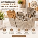 Ver imagem 7 de Cesto Organizador Multiuso Rattan 3 Div Porta Uten Rischioto