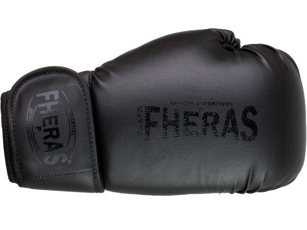 Luva de Boxe Muay Thai MMA Pro All Black Fheras 08Oz - 4