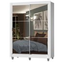 Ver imagem 3 de Guarda-roupa Solteiro Madesa Dallas 2 Portas de Correr de Espelho 2 Gavetas com Pés