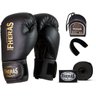 Kit Luva de Boxe Muay Thai MMA Pro Gold Bandagem Bucal 10oz - 1