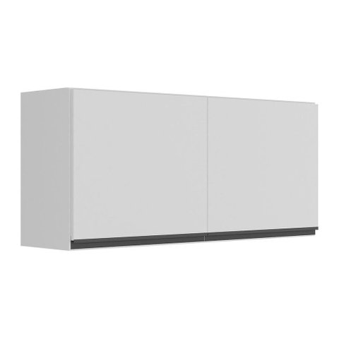 Armário de Cozinha Aéreo 120cm 2 Portas Veneza Multimóveis V3682 Branco/Preto