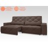 Sofá Retrátil e Reclinável com USB Malibu 2,50m Velosuede Chocolate – NETSOFAS - 5