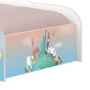 Ver imagem 2 de Cama Solteiro Infantil com Colchão Volta Ao Mundo MDF Branco Casah
