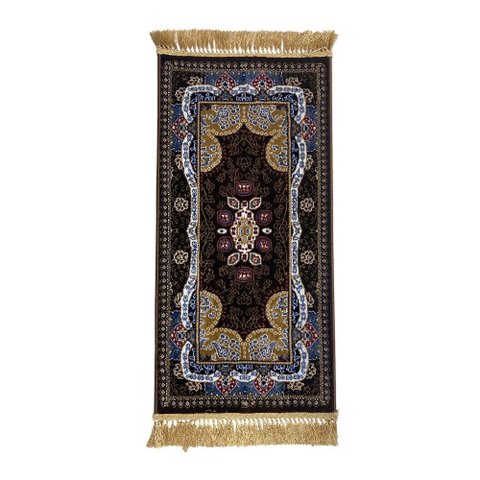 Tapete Persa Royal Marrom 50x85cm Fio Acetinado - Ideal para Quarto e Sala