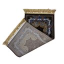 Ver imagem 3 de Tapete Persa Royal Marrom 50x85cm Fio Acetinado - Ideal para Quarto e Sala