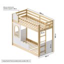 Ver imagem 4 de Beliche Infantil Montessoriana com LED e Janela New Garden Casatema MadeiraOriginals Marrom/Branco