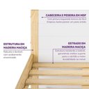 Ver mais imagens de Beliche Infantil Montessoriana com LED e Janela New Garden Casatema MadeiraOriginals Marrom/Branco