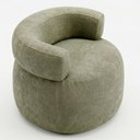 Ver imagem 3 de Poltrona Decorativa Orgânica Living Kayce Bouclê Premium Verde Menta - Desk Design