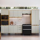 Ver imagem 3 de Armário Aéreo de Cozinha Copenhague 80cm 1 Porta Basculante Marrom Fosco Decibal Móveis