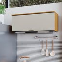 Ver imagem 7 de Armário Aéreo de Cozinha Copenhague 80cm 1 Porta Basculante Marrom Fosco Decibal Móveis
