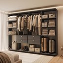 Ver imagem 1 de Closet Modulado 4 Gavetas Alasca Preto Touch Carraro