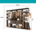 Ver imagem 7 de Closet Modulado 4 Gavetas Alasca Preto Touch Carraro