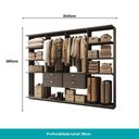 Ver imagem 4 de Closet Modulado 4 Gavetas Alasca Preto Touch Carraro