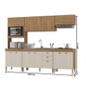 Cozinha Completa Viena 12 Portas 2 Gavetas Canelato Rustico/natura/off White - Atualle Móveis - 4