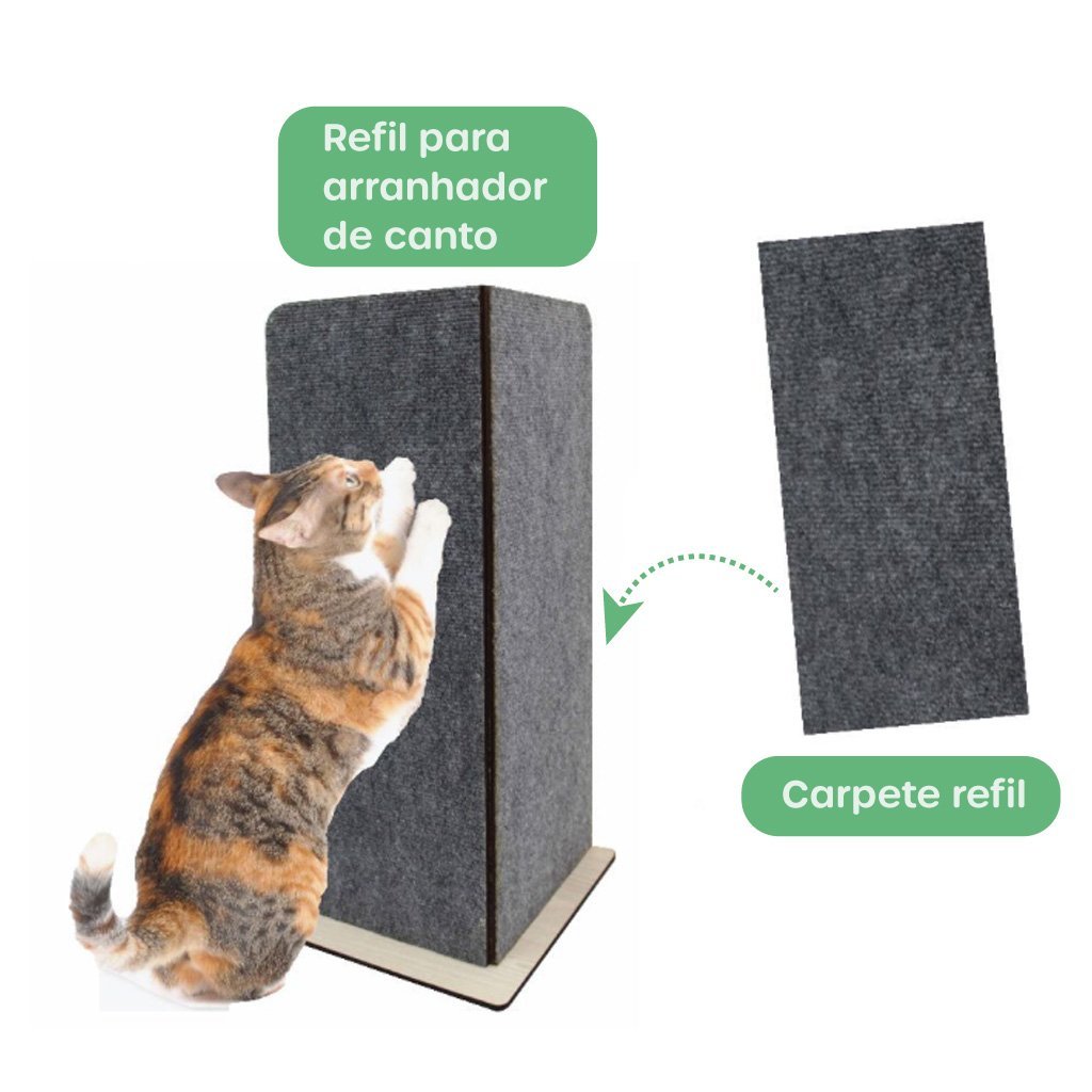 Refil de Carpete para Arranhador de Canto de Sofá ou Cama Box Hello Pet - 3