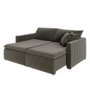 Ver imagem 2 de Sofá Cama Retrátil em Madeira Eucalipto e Linho 210cm Uruguai