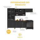 Ver imagem 5 de Armário de Cozinha Modulada Compacta Fidelitá Nara 100% MDF 4 Peças 280cm 12 Portas 2 Gavetas com