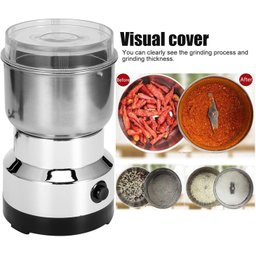 Moedor doméstico mini pulverizador elétrico de ervas de aço inoxidável lâmina 110V - 4
