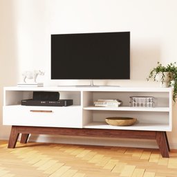 Rack para Tv 55 Polegadas Lín 1 Porta - Branco Fosco - 1