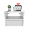 Mesa de Cabeceira Suspensa 30 Cm com Gaveta Mdf Branco Fj Decor - 1