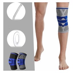 Joelheira Ortopedica Compressao Gel de Silicone Ajustavel Protetor Joelho Suporte Esportivo Corrida - 7