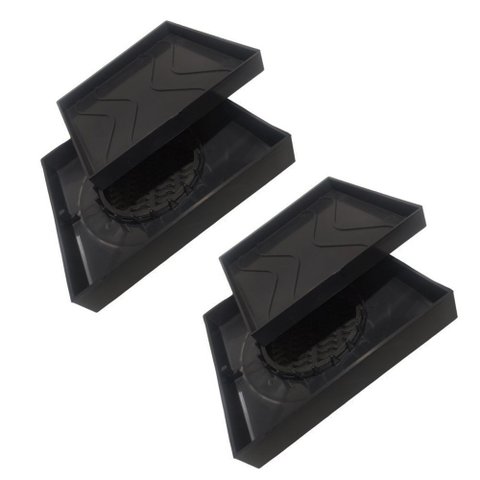 Kit 2 Ralo Oculto 15x15 Invisivel para Piso Porcelanato Preto