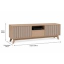 Ver imagem 3 de Rack Ripado Ibiza 160cm 2 Portas 1 Gav p/ TV até 65 pol Abertura Click Hanover/Fendi - Rede Móveis