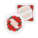 Ver imagem 1 de Kit Sousplat com Base + Guardanapo Flor Natal - 12 Peças - com Base