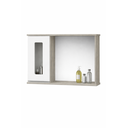 Ver imagem 2 de Kit Gabinete Banheiro Mdf 80cm com Cuba e Espelheira Premium:madeirado/branco