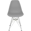 Ver imagem 3 de Kit 2 Cadeiras Charles Eames Eiffel Base Metal Cromado Cinza