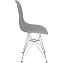 Ver imagem 4 de Kit 2 Cadeiras Charles Eames Eiffel Base Metal Cromado Cinza
