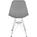 Ver imagem 5 de Kit 2 Cadeiras Charles Eames Eiffel Base Metal Cromado Cinza