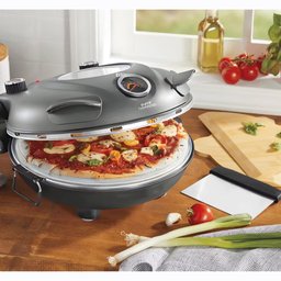 Forno de Pizza Elétrico Completo Italiano para Cozinhar em Casa com a Família Grafite 220v - 5