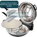 Ver imagem 4 de Forno de Pizza Elétrico Completo Italiano para Cozinhar em Casa com a Família Grafite 220v