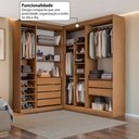 Ver imagem 6 de Closet Casal Modulado Andorra 6 Gavetas 11 Prateleiras Freijó/Branco - Pnr Móveis