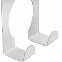 Ver imagem 4 de Gancho Duplo 5x5cm Cabideiro Porta Armário Suporte Multiuso Inox Pendurar Bolsa Toalha Sem Furar