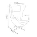 Ver imagem 3 de Kit 2 Poltronas Decorativas Egg Chair LV Branco/Marsala - Gran Belo