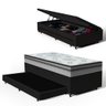 Cama Box Baú com Colchão Espuma D33 Pillow In Anjos Ortosleep + Auxiliar Unique Solteiro 88 Cm - 1