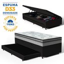 Ver imagem 2 de Cama Box Baú com Colchão Espuma D33 Pillow In Anjos Ortosleep + Auxiliar Unique Solteiro 88 Cm