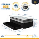 Ver imagem 4 de Cama Box Baú com Colchão Espuma D33 Pillow In Anjos Ortosleep + Auxiliar Unique Solteiro 88 Cm