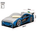 Ver imagem 3 de Cama Quarto Carro Infantil Baú com Colchão Grade de Proteção