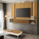 Ver imagem 7 de Rack Painel para Tv 85 Polegadas Kansas e Mesa de Centro Miami - Cinamomo-off White - Edecasamoveis