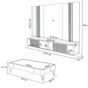 Ver mais imagens de Rack Painel para Tv 85 Polegadas Kansas e Mesa de Centro Miami - Cinamomo-off White - Edecasamoveis