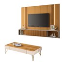 Ver imagem 1 de Rack Painel para Tv 85 Polegadas Kansas e Mesa de Centro Miami - Cinamomo-off White - Edecasamoveis