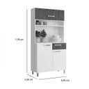 Ver imagem 2 de Armário de Cozinha 3 Portas 1 Gaveta Espresso Móveis Branco/Fresno